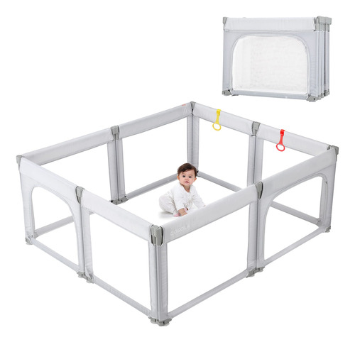 Corralito Ajustable Para Bebes De 71 X 59 Pulgadas, Corralit