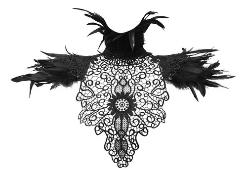 Chal De Plumas Artificiales, Poncho, Capa, Disfraz De