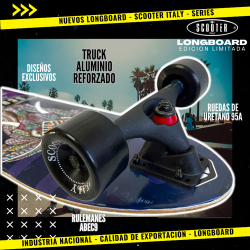 Long Board Skate Scooter Italy Grande Maple Profesional