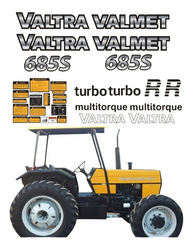 Adesivo Trator Valtra 685s Turbo 685s Turbo