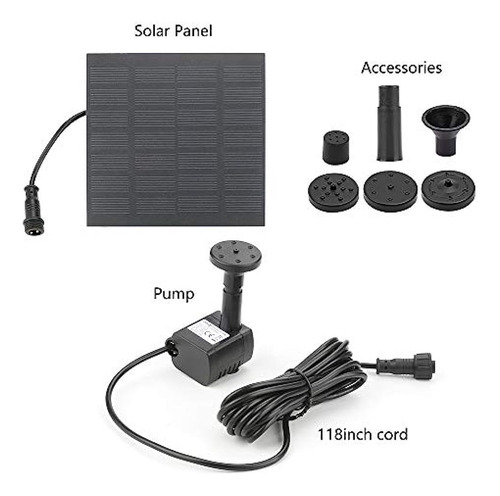 Bomba De Fuente Solar Winkeyes Para Bebedero Para Pájaros, F
