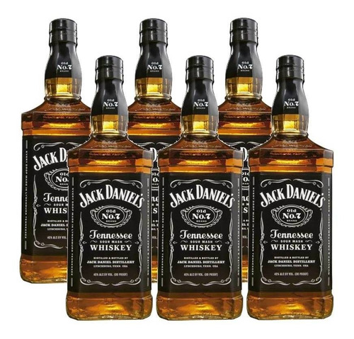 Whisky Jack Daniel's Old Nº 7 Tennessee 1 Litro 06 Unidades 