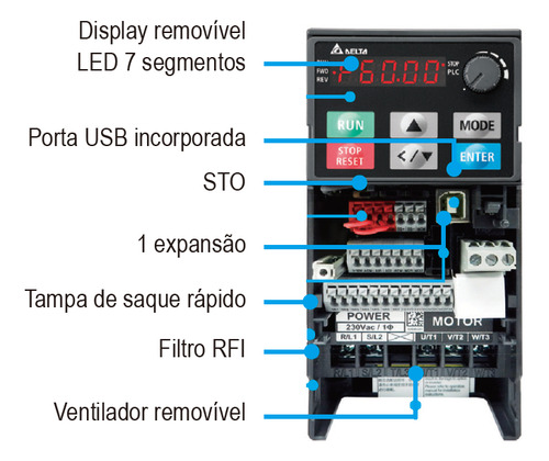 Variador De Frecuencia Vfd Marca Delta Vfd11ams21ansaa