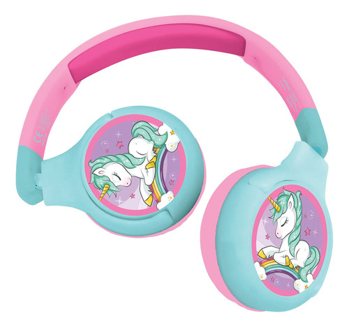 Unicorn - Auriculares Bluetooth 2 En 1 Para Nios, Con Cable