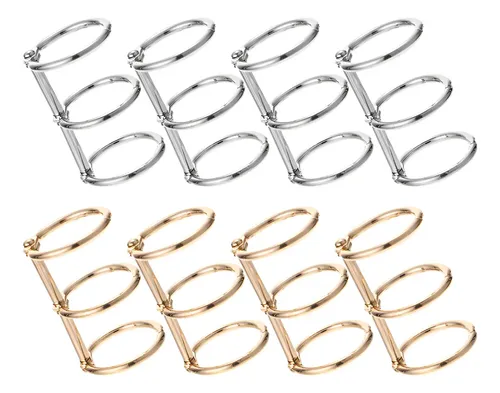 Anillos De Encuadernación Plata 925 Bañados Oro | 3/4/5/6 Mm - Cerrados