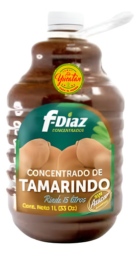 1l De Concentrado Sabor Tamarindo F-diaz (rinde 20l)