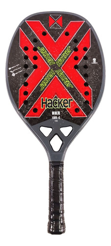 Paleta De Beach Tennis Hacker Fono Level 4 Carbon 12 K