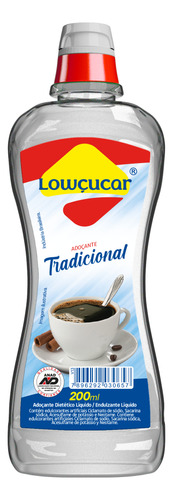 Lowçucar Plus adoçante líquido tradicional frasco 200ml