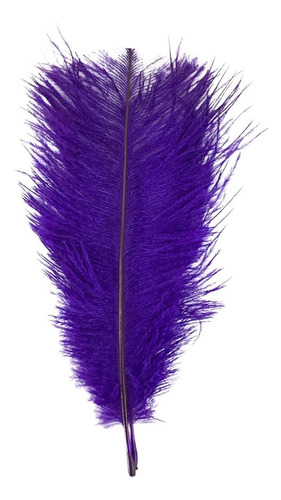 Pluma De Avestruz Confete 5 A 12 Cm Carnaval Artesanato 019 Cor Roxo