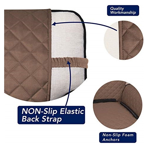 Funda Acolchada Reversible Para Sofá Con Correas Elásticas