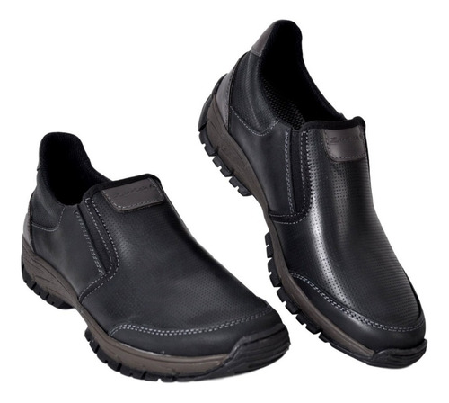 Imagen 3 de 6 de Zapato Urbano Hombre Cuero Zurich 2043 Elásticos Laterales