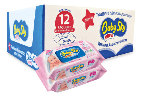 Toallitas Húmedas Para Bebé Baby Sky Rosa 960 Toallas