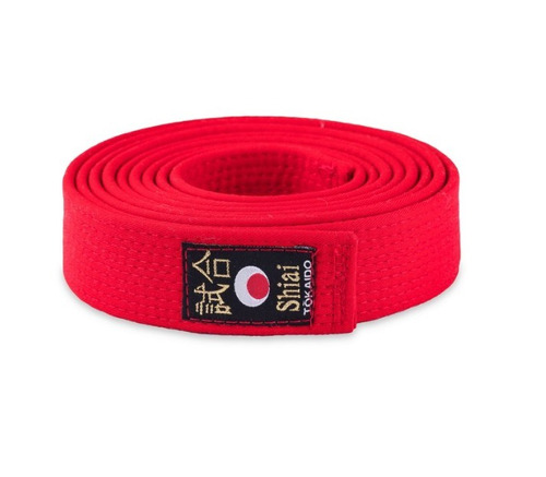 Cinturon Faixa Shiai Azul Negro Rojo Brazilian Jiu Jitsu Bjj