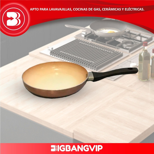 Imagen 3 de 6 de Sarten Ceramica 26cm Antiadherente Cobre Degradado Hudson