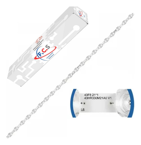 Kit Novo Barra Led 43s615 43p615 Aluminio C/dupla Face +nf