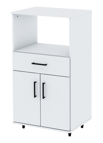 Mueble Rack De Cocina Porta Microondas Y Grill Blanco Oferta