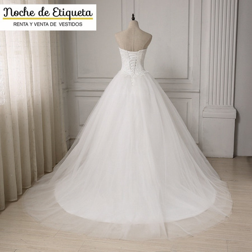 Vestido De Novia Nuevo Corte Princesa Encaje/tul Strapless