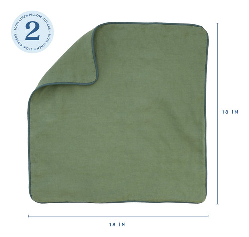 Fundas De Almohada De Lino Elin, Set De 2, Ultra Suaves,