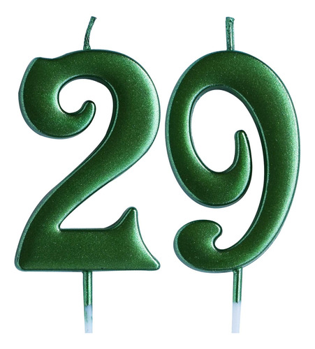 Vela Verde 29 Cumpleaño Numero Decoracion Fiesta Mujer