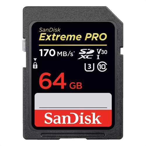 Tarjeta Sdxc Uhs-i, Sandisk Extreme Pro, 64gb, 170 Mb/s, 