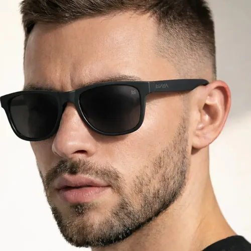 Óculos De Sol Masculino Quadrado com Proteção Premium Uv400 Preto...