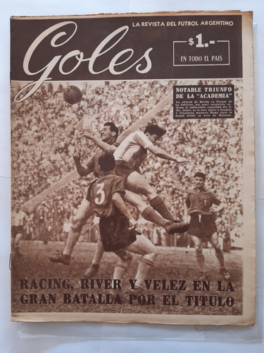 Racing Vélez River Lanús Boca / Goles 274 / 1953
