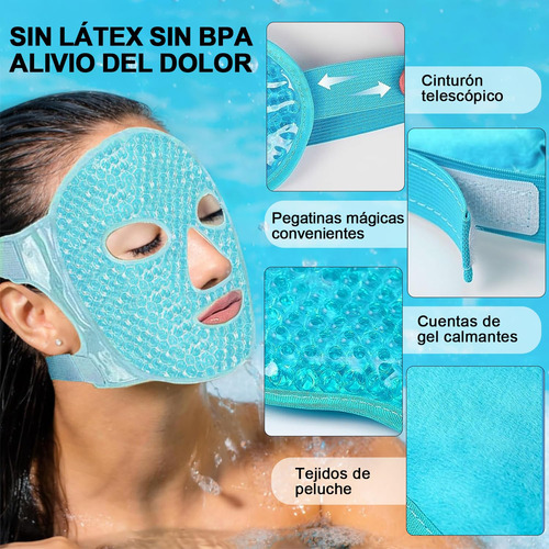 Máscara Para Ojos De Dormir Reutilizable Gel Frío O Caliente