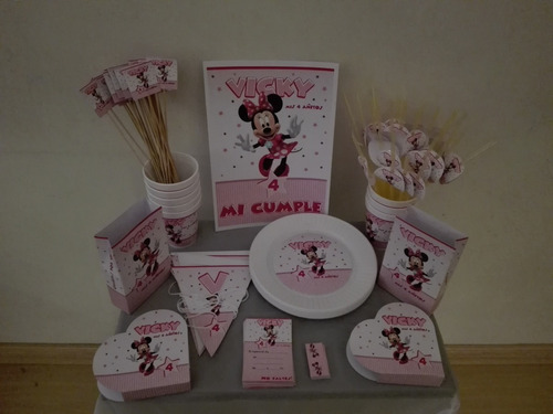 Kit Cotillón Personalizado 30 Minnie Con Piñata