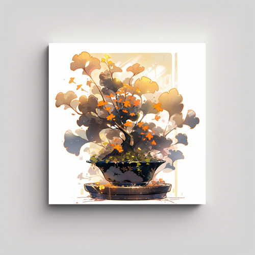 40x40cm Cuadros Modernos Con Motivo A Ginkgo Biloba Bonsai T