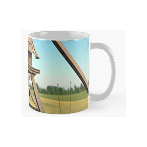 Taza Roxilie Trebuchet Medieval En Un Entorno De Campo Reali