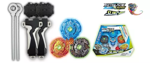 Beyblades Lançador e Grip Burst, lançador de corda de batalha com