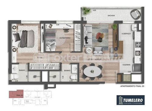 Imagem 1 de 8 de Apartamento, 2 Dormitórios, 66.42 M², Cristo Redentor - 197804