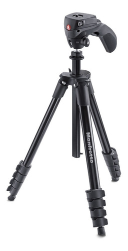 Tripié Manfrotto  Compact Action De Aluminio Negro