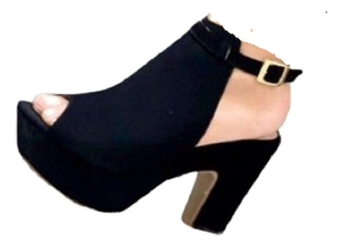 Sandalias Tacones Gamuza Dama Juveniles Mujer