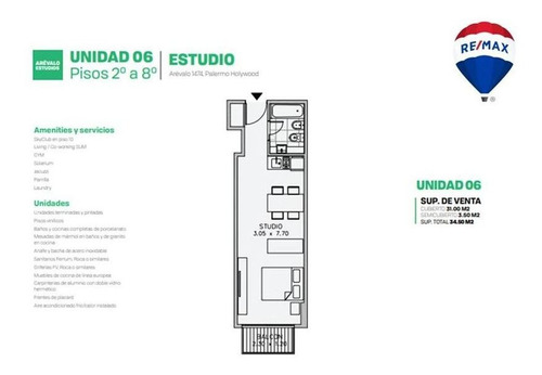 Imagen 15 de 25 de Emprendimiento Balcón Palermo Departamentos Apto