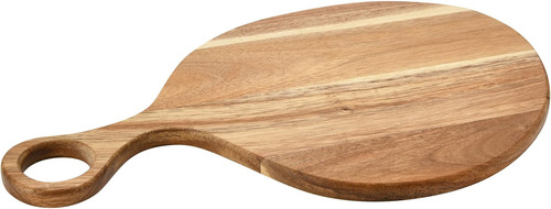 Tabla De Cortar De Madera De Acacia Redonda Main + Mesa Con