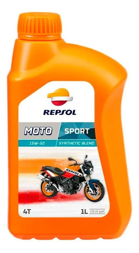 Oleo Moto Repsol  15w50 Sport 4t 1lt Semi Sintetico