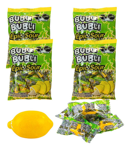 Bubli Bubli Epic Sour 300pz 1.5kg Goma Mascar Confite Limón