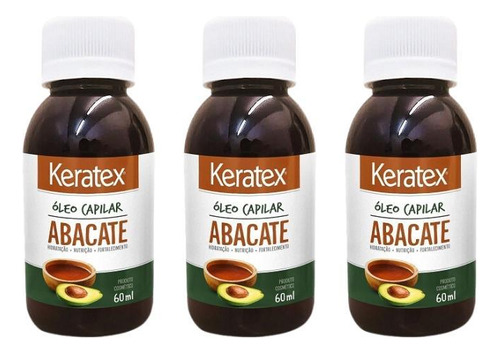 Oleo Capilar Fixed Keratex Abacate 60ml-kit C/3un