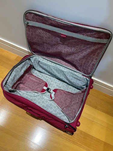 Mala De Viagem Kipling G - Rosa Escuro Rosa-escuro Lisa (Usado)