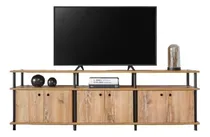 Comprar Rack Tv Con Módulos Hierro Y Madera Estilo Industrial