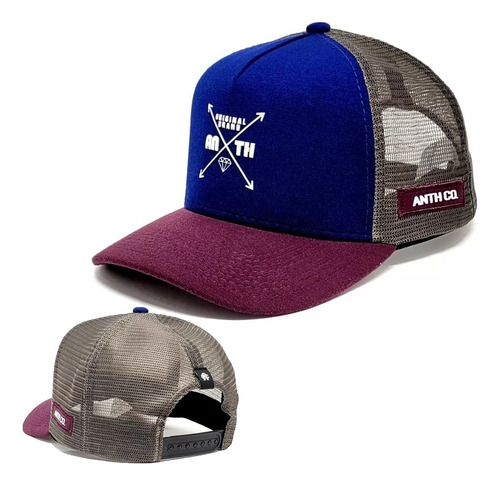 Boné Anth Co Aba Curva Trucker Tela Original Top