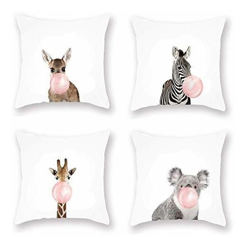 Cojines Fukeen Fundas De Almohada Decorativas De Animales Di