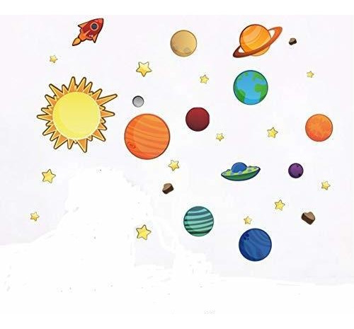 Planetas De Colores Espacio Sistema Solar Pegatinas De ...