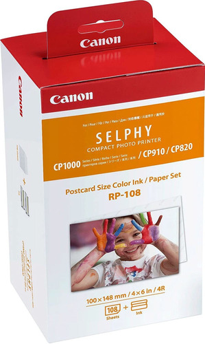 Canon Rp-108 Color Ink/paper Set, Compatible With Selphy Cp9