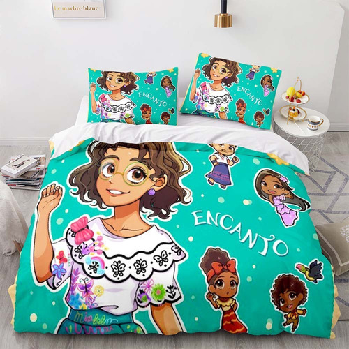 Funda De Edredón Encanto Anime Princess Bedding 3pcs