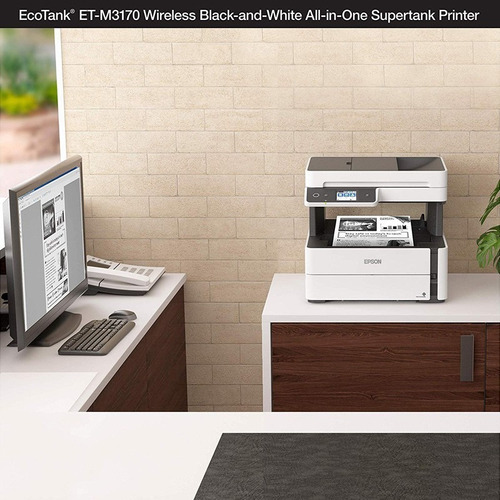 Epson Multifunción Ecotank M3170 Monocromo Wifi Red Duplex Color Blanco/negro