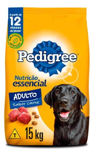 Ração Pedigree Nutrição Essencial carne para cães adultos 15kg
