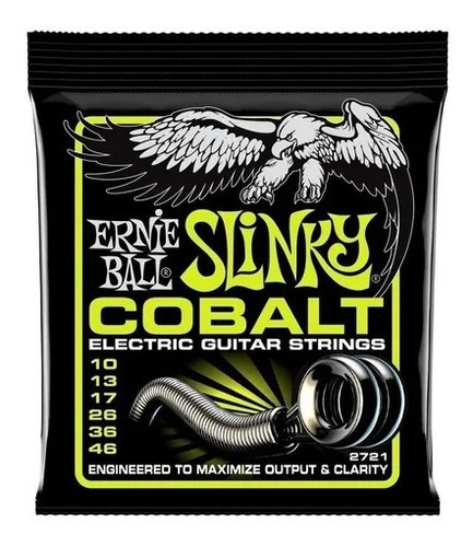 Encordado Guitarra Eléctrica  Ernie Ball 2721 Cobalt 010 