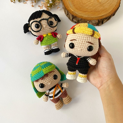Kit Conjunto Chaves Quico E Chiquinha - Amigurumi Funko Pop